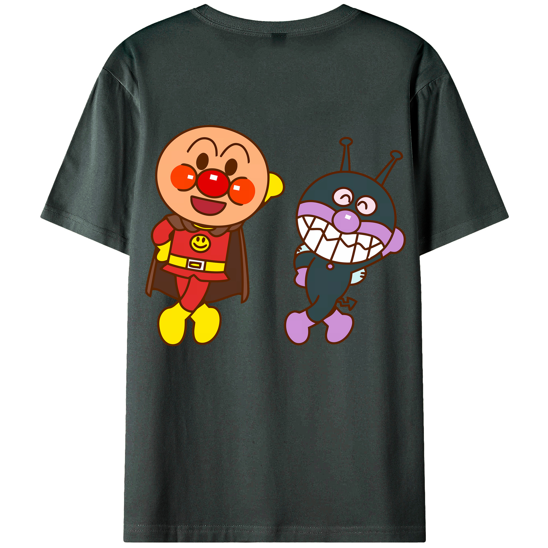 （画像用） アンパンマン Anpanman 綿100％ メンズ半袖Tシャツ（バックプリント） 通気性